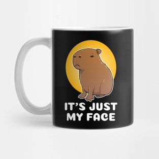 It's just my face Capybara Cartoon Mug